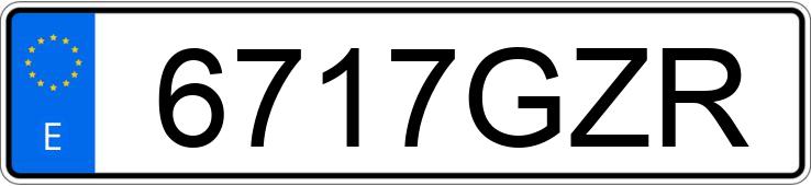 Numer rejestracyjny 6717GZR posiada SMART FORTWO COUPE