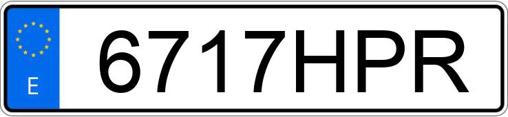 Die Registrierungsnummer 6717HPR hat MITSUBISHI MONTERO