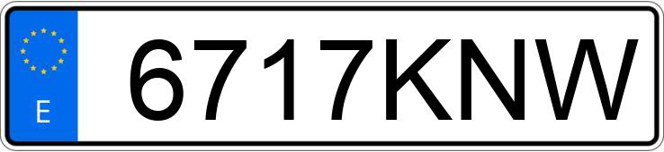 Numer rejestracyjny 6717KNW posiada RENAULT TRAFIC