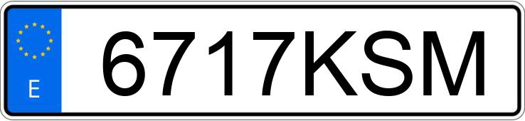 Numer rejestracyjny 6717KSM posiada SEAT IBIZA