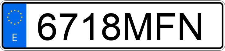 Il numero di registrazione 6718MFN ha MERCEDES C (205)