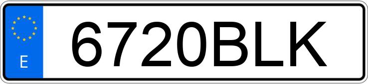 Numer rejestracyjny 6720BLK posiada FORD TRANSIT 260 MIXTO C 75