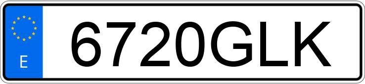 Numer rejestracyjny 6720GLK posiada CHRYSLER GRAND VOYAGER