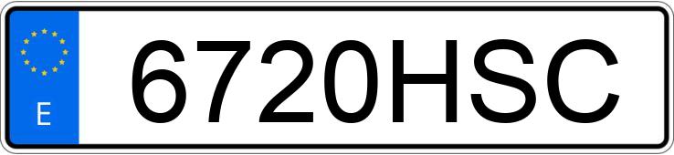 Numer rejestracyjny 6720HSC posiada SEAT IBIZA