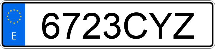 Numer rejestracyjny 6723CYZ posiada MERCEDES C (203)