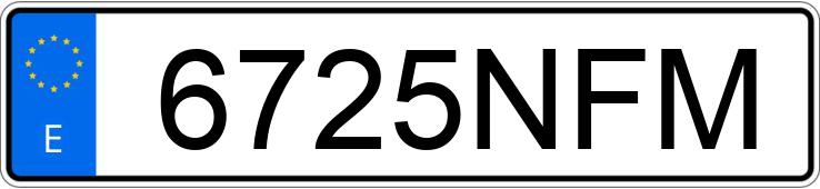 Numer rejestracyjny 6725NFM posiada BMW I4