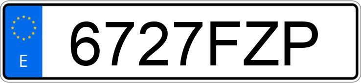 Numer rejestracyjny 6727FZP posiada SEAT IBIZA