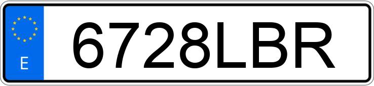 Numer rejestracyjny 6728LBR posiada AUDI A6