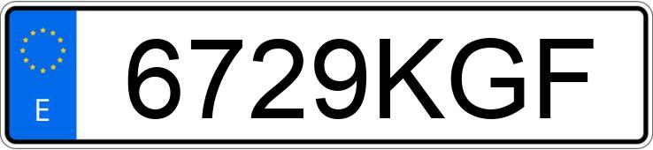Numer rejestracyjny 6729KGF posiada MERCEDES VITO