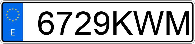 Numer rejestracyjny 6729KWM posiada AUDI A7 SPORTBACK