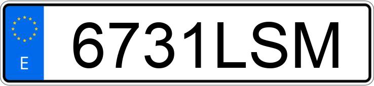 Numer rejestracyjny 6731LSM posiada TOYOTA PROACE