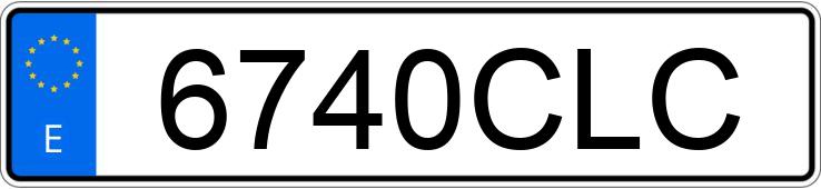 Numer rejestracyjny 6740CLC posiada PEUGEOT 206