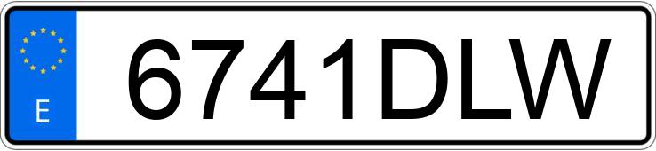 Numer rejestracyjny 6741DLW posiada VOLKSWAGEN GOLF