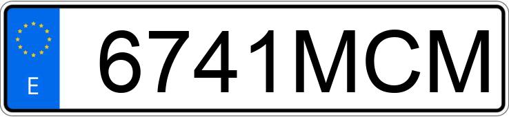 Numer rejestracyjny 6741MCM posiada VOLKSWAGEN TRANSPORTER