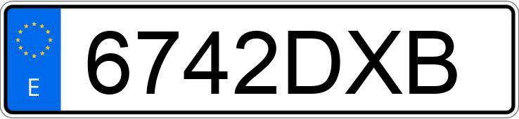 Numer rejestracyjny 6742DXB posiada FORD TRANSIT CONNECT