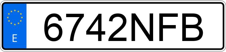 Numer rejestracyjny 6742NFB posiada OPEL FRONTERA