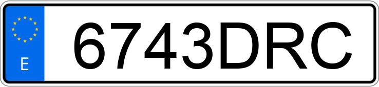 Numer rejestracyjny 6743DRC posiada AUDI A3 SPORTBACK