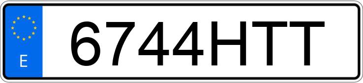 Numer rejestracyjny 6744HTT posiada MERCEDES B (246/242)