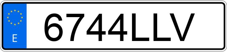 Numer rejestracyjny 6744LLV posiada PEUGEOT PARTNER