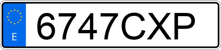 Numer rejestracyjny 6747CXP posiada VOLKSWAGEN GOLF