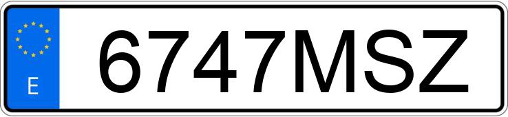 Numer rejestracyjny 6747MSZ posiada RENAULT CLIO