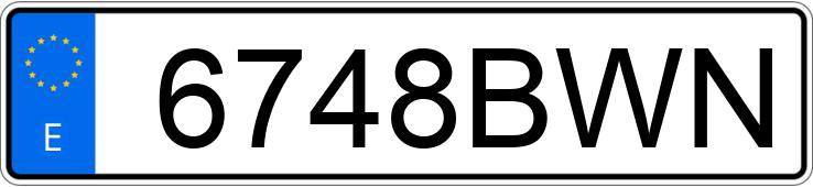 Numer rejestracyjny 6748BWN posiada CITROEN XSARA