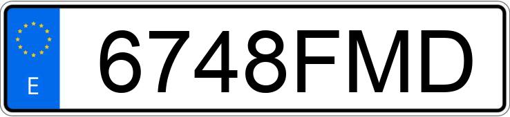 Numer rejestracyjny 6748FMD posiada MITSUBISHI MONTERO