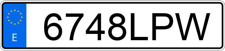 O número de registro 6748LPW tem PEUGEOT EXPERT