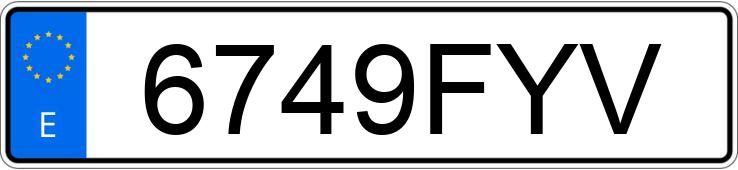 Numer rejestracyjny 6749FYV posiada AUDI A3