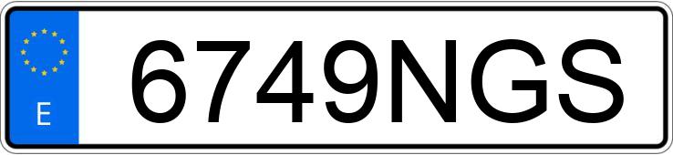 Numer rejestracyjny 6749NGS posiada PORSCHE TAYCAN