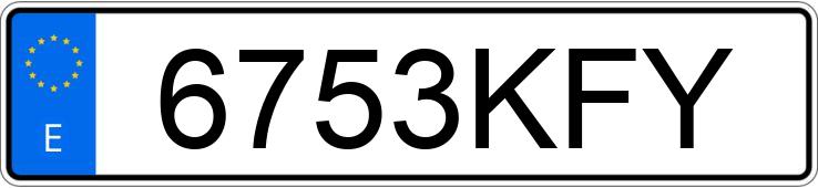 Numer rejestracyjny 6753KFY posiada ALFA ROMEO GIULIA