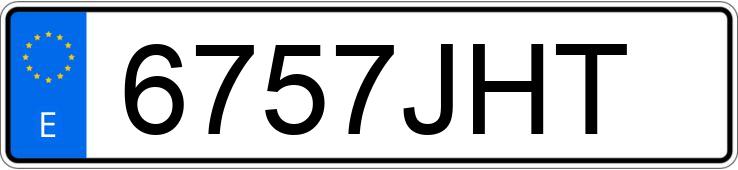 Numer rejestracyjny 6757JHT posiada SUZUKI SX4