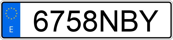 Numer rejestracyjny 6758NBY posiada DAF XG