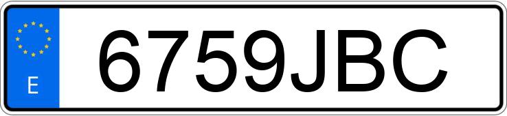 Numer rejestracyjny 6759JBC posiada OPEL MERIVA