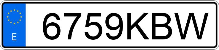Numer rejestracyjny 6759KBW posiada BMW SERIE 1