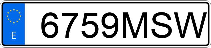 Numer rejestracyjny 6759MSW posiada PEUGEOT BOXER FG 333 L2H2 2.2 BLUEHDI 120 S&S