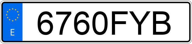 Numer rejestracyjny 6760FYB posiada SUBARU FORESTER