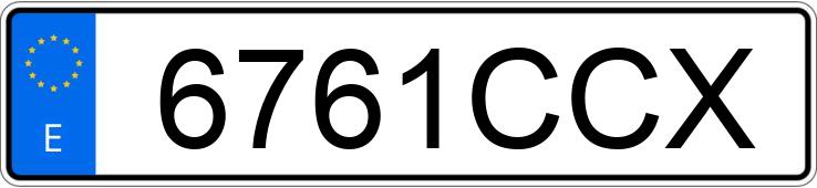 Numer rejestracyjny 6761CCX posiada HONDA CIVIC