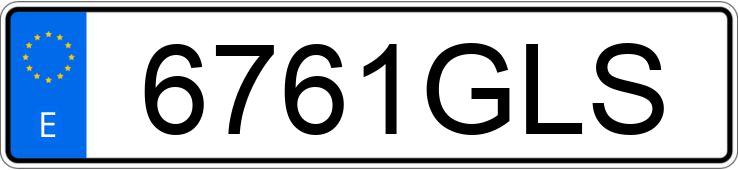 Registreringsnumret 6761GLS har VOLKSWAGEN GOLF