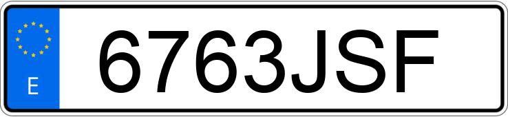 El número de registro 6763JSF tiene HYUNDAI TUCSON