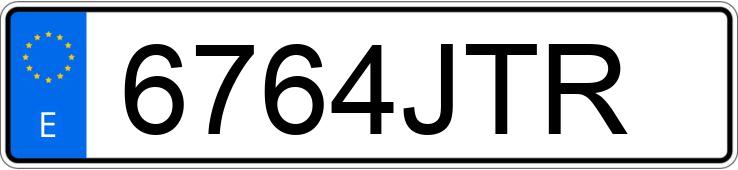 Numer rejestracyjny 6764JTR posiada AUDI A3 SPORTBACK