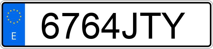 Numer rejestracyjny 6764JTY posiada AUDI A6