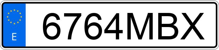 Registreringsnumret 6764MBX har BMW SERIE 4