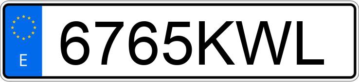 Numer rejestracyjny 6765KWL posiada MERCEDES C (205)