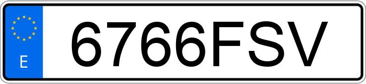 Numer rejestracyjny 6766FSV posiada AUDI A6