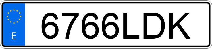 Numer rejestracyjny 6766LDK posiada TOYOTA RAV4