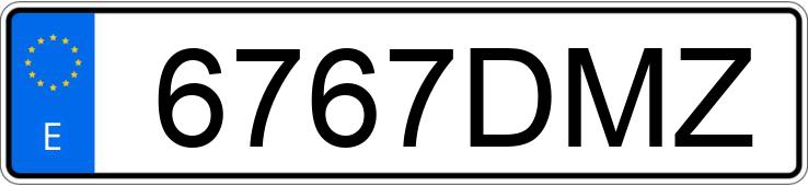 Numer rejestracyjny 6767DMZ posiada VOLKSWAGEN GOLF PLUS