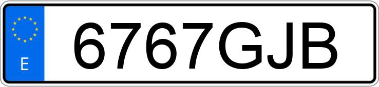 Numer rejestracyjny 6767GJB posiada TOYOTA AURIS