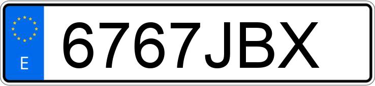 Numer rejestracyjny 6767JBX posiada PEUGEOT PARTNER