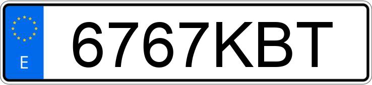 Numer rejestracyjny 6767KBT posiada VOLKSWAGEN POLO